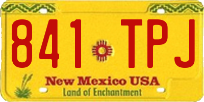 NM license plate 841TPJ