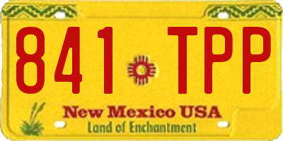 NM license plate 841TPP