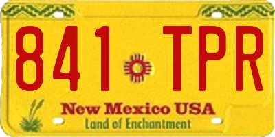 NM license plate 841TPR