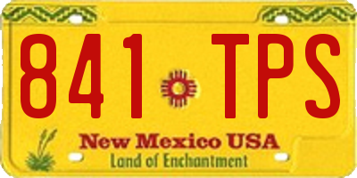 NM license plate 841TPS