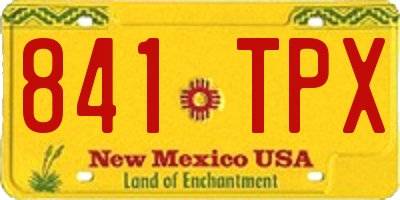 NM license plate 841TPX