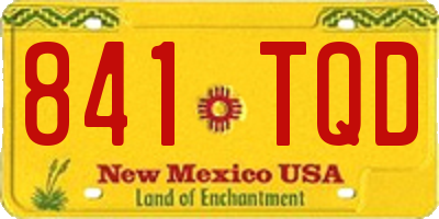 NM license plate 841TQD