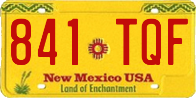 NM license plate 841TQF