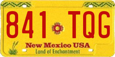 NM license plate 841TQG