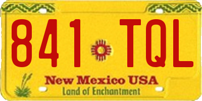 NM license plate 841TQL