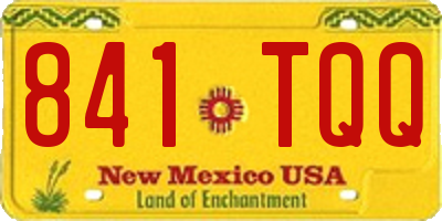 NM license plate 841TQQ