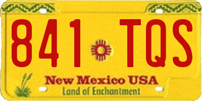 NM license plate 841TQS