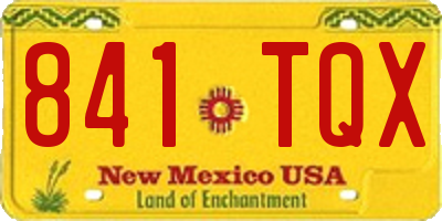 NM license plate 841TQX