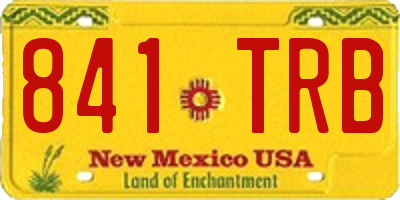 NM license plate 841TRB