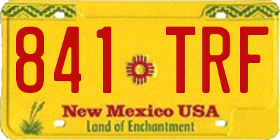NM license plate 841TRF