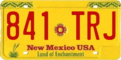 NM license plate 841TRJ