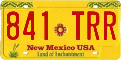 NM license plate 841TRR