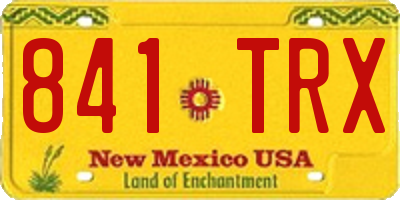 NM license plate 841TRX