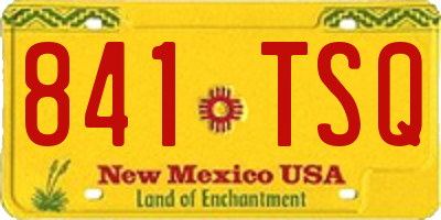 NM license plate 841TSQ