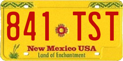 NM license plate 841TST