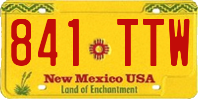 NM license plate 841TTW