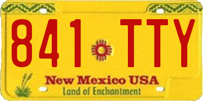 NM license plate 841TTY
