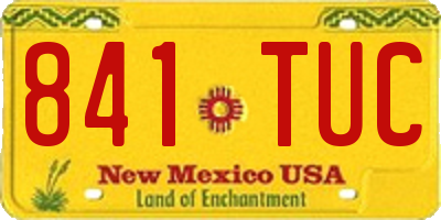 NM license plate 841TUC