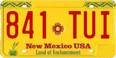 NM license plate 841TUI
