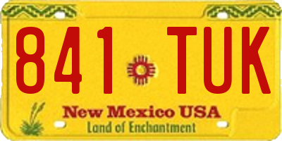 NM license plate 841TUK