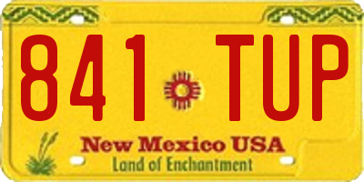 NM license plate 841TUP