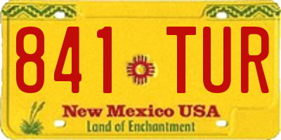 NM license plate 841TUR