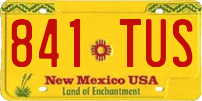NM license plate 841TUS