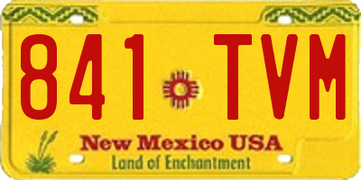 NM license plate 841TVM