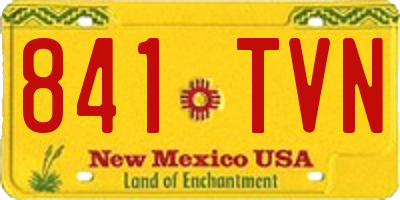 NM license plate 841TVN