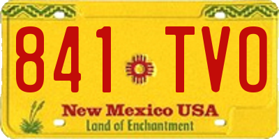 NM license plate 841TVO