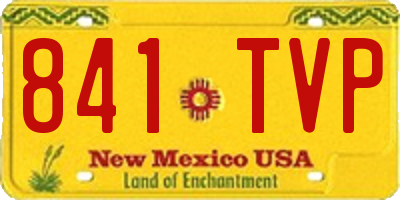 NM license plate 841TVP