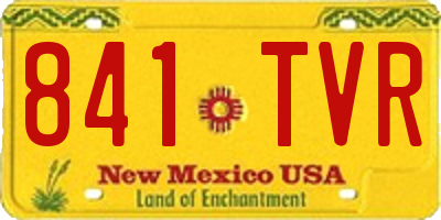 NM license plate 841TVR