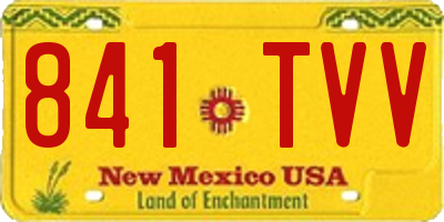 NM license plate 841TVV