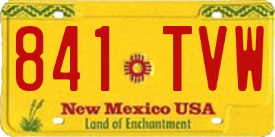 NM license plate 841TVW