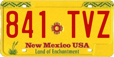 NM license plate 841TVZ