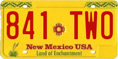 NM license plate 841TWO