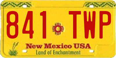NM license plate 841TWP