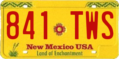NM license plate 841TWS