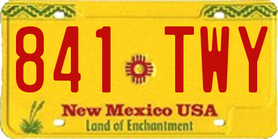 NM license plate 841TWY