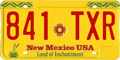 NM license plate 841TXR