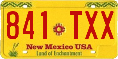 NM license plate 841TXX