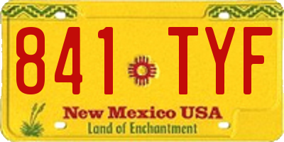 NM license plate 841TYF