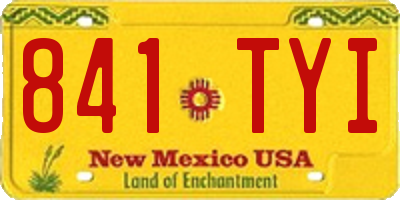 NM license plate 841TYI
