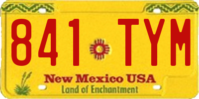 NM license plate 841TYM