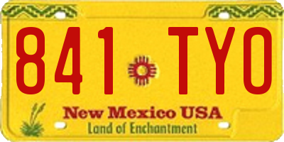 NM license plate 841TYO