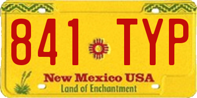 NM license plate 841TYP
