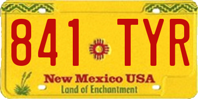 NM license plate 841TYR