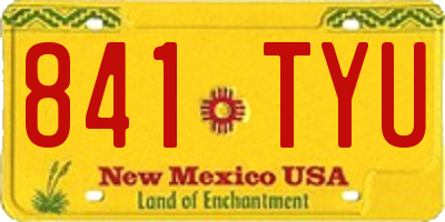 NM license plate 841TYU