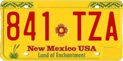 NM license plate 841TZA