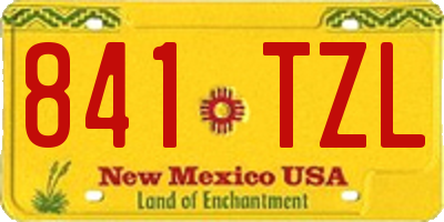 NM license plate 841TZL